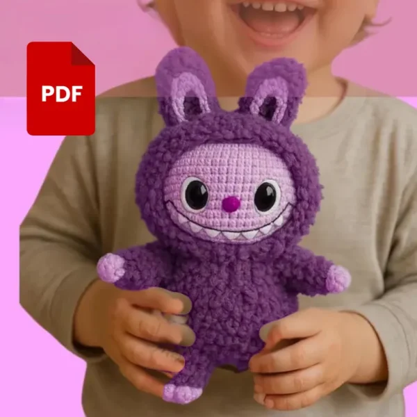 Labubu Crochet Pattern PDF – Bunny Amigurumi | Video Tutorial